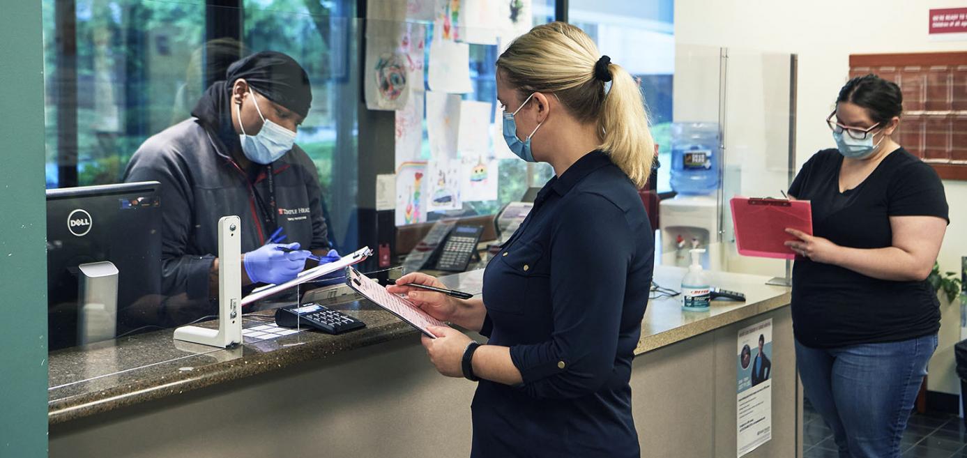 Front desk safety with patients