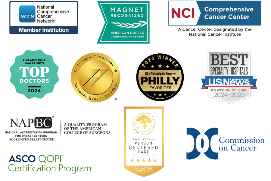 Fox Chase Cancer Center award logos